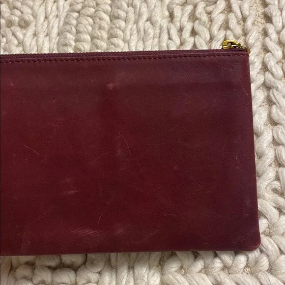 SOLD Madewell Oxblood Leather Zip Pouch • 8.5” x 5.5” - Picture 10 of 11